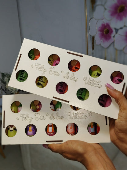 PROMO 2 X 1 Caja portavelas deseos navideños🎄🎅
