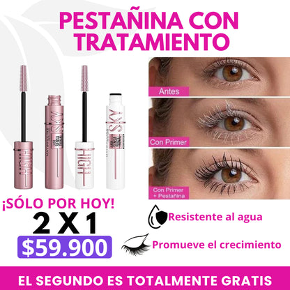 PESTAÑINA RESISTENTE AL AGUA 💦 + PRIMER VOLUMINIZADOR CON TRATAMIENTO