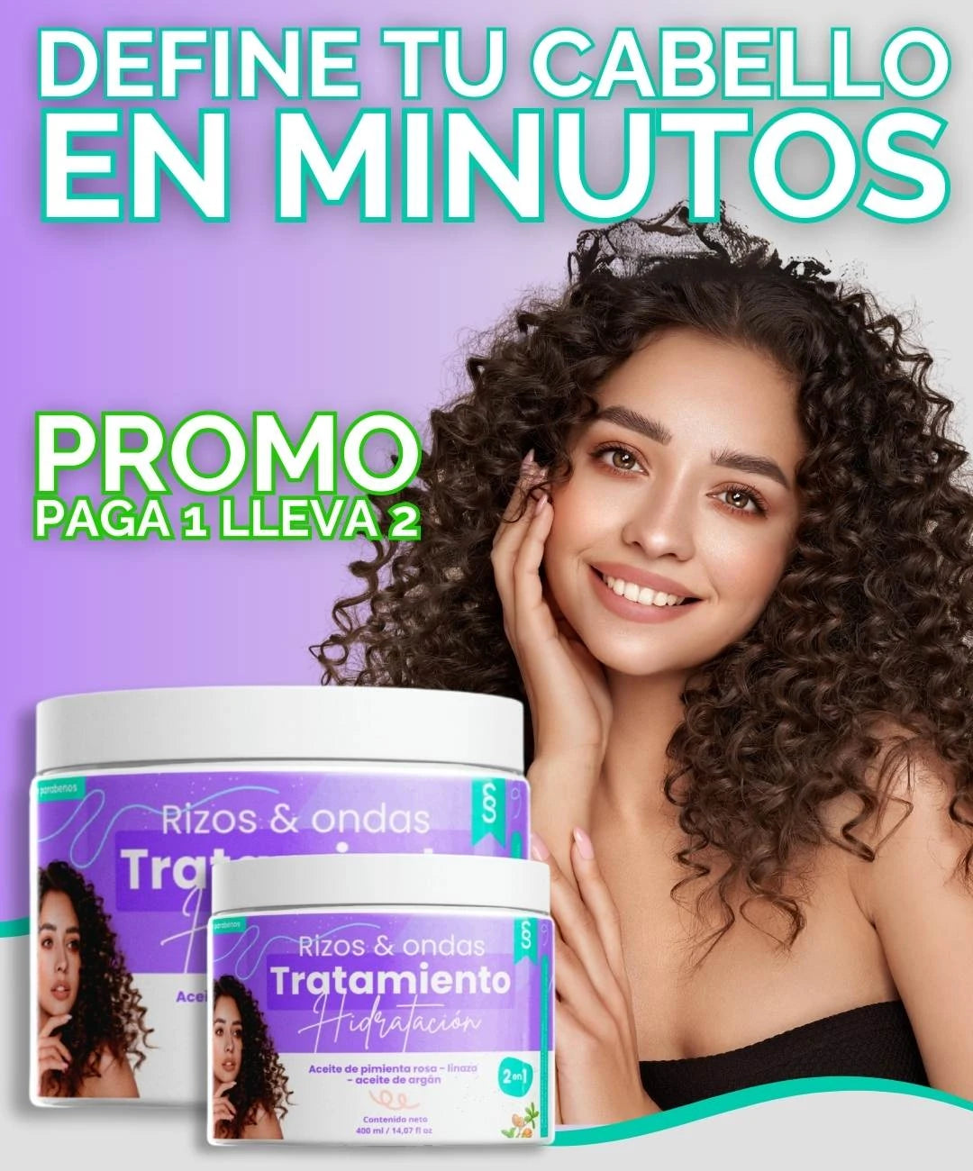 PROMO 2 X 1 Tratamiento hidratante para rizos y ondas